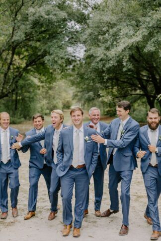 Mens Tuxedo Wedding Blue, Dusty Blue Wedding Suit Groomsmen, Dusty Blue Tux Groomsmen, Cobalt Blue Tuxedo Wedding, Dusty Blue Mens Suit Wedding, Dusty Blue Suits For Men, Wedding Blue Suit Color Schemes, Slate Blue Tuxedo, Mens Tux Colors For Wedding