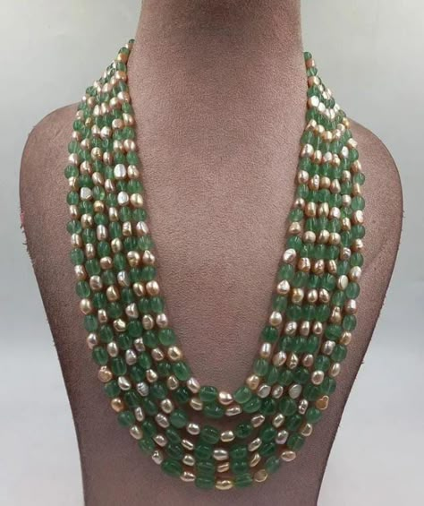 Emerald Mala, Emerald Beads Mala, Men Pearls, Crystal Neckless, Beaded Wedding Jewelry, Gold Jewelry Prom, Unique Beaded Jewelry, Creative Necklace, Neck Pieces Jewelry