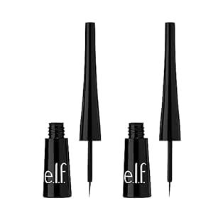 Elf Eyeliner, Fine Eyeliner, Eyeliner Set, Elf Cosmetics, Black Liquid, Dramatic Eyes, Elf Makeup, Liquid Liner, Makeup Eyeliner