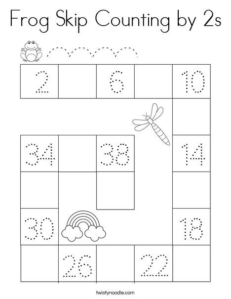 Frog Skip Counting by 2s Coloring Page - Twisty Noodle Count By Twos Worksheet, Skipping Numbers Worksheet, Counting By Twos Worksheet, Skip Counting By 2 Activity, Skip Counting Worksheets Kindergarten, Counting By 2's Activities, Skip Counting Worksheets Grade 1, How To Teach Skip Counting By 2, Skip Count By 2's Activities