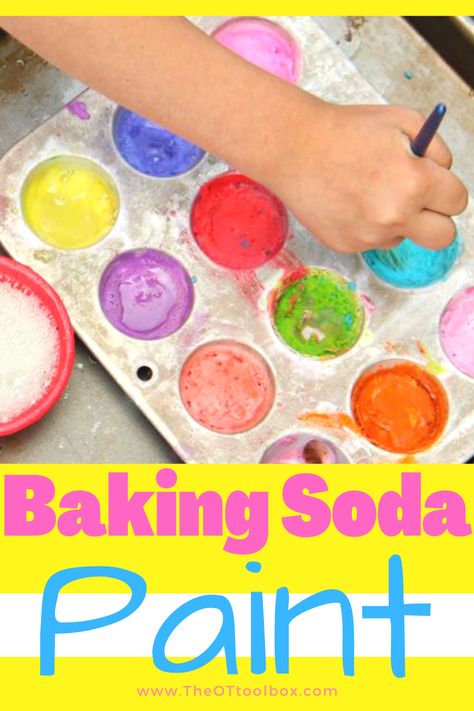 Homemade paint Fizzy Art Baking Soda Painting, Cool Whip Painting, Paint Activity For Preschoolers, Baking Soda Painting, Painting Activities For Preschoolers, Paint Activities For Kids, Painting Activities For Toddlers, Fizzy Painting, Painting Activities For Kids