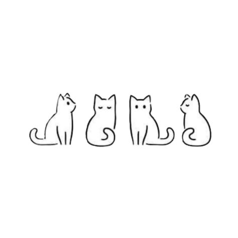 Fine Line Cat Drawing, Basic Cat Tattoo, Cat Line Tattoo, Tiny Cat Tattoo, Small Easy Drawings, Tattoo Gato, Canada Tattoo, Cat Tattoo Simple, Linear Art