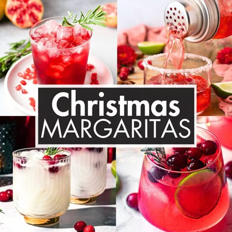 These Christmas Margaritas Recipes are the best festive variations on a classic margarita recipe. Easy to make holiday tequila cocktails. Cranberry Jalapeño Margarita, Big Batch Margarita Recipe With Limeade, Margarita With Amaretto, Smoked Margarita Recipes, Margarita Christmas Drink, Festive Margarita Recipes, Easy Holiday Margarita, Best Homemade Margarita Recipe, Cranberry Christmas Margarita