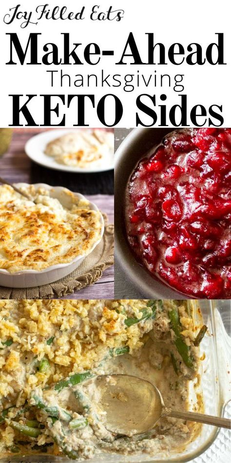 Make Ahead Thanksgiving, Low Carb Thanksgiving Recipes, Low Carb Holiday Recipes, Keto Holiday Recipes, Keto Sides, Low Carb Holiday, Enjoy Your Holiday, Thanksgiving Appetizer Recipes, Desserts Keto