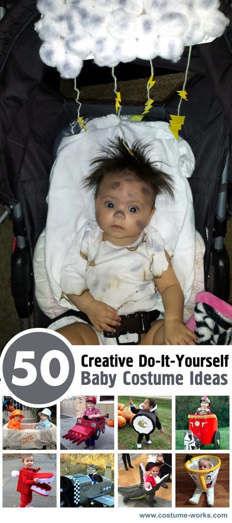 50 Creative DIY Baby Costume Ideas.  These are so cute!  Except for the Annabell doll...not sure who would dress there little one up like a murderous possessed object... Kostüm Baby Diy, Baby Costumes Diy, Baby Costume Ideas, Diy Baby Costumes, Angel Halloween Costumes, Costume Carnaval, Baby Kostüm, Baby Costume, Disney Up