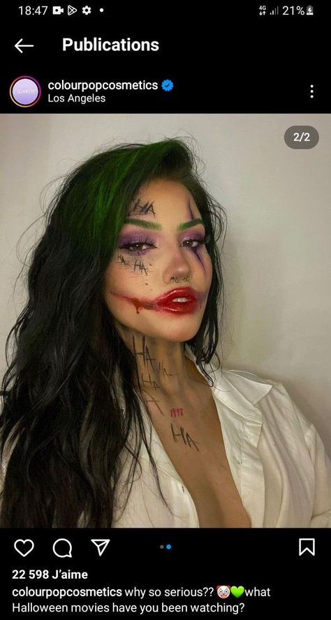 Diy All Black Halloween Costume, Festival Halloween Outfit, Joker Costume Ideas Female, Joker Hairstyle Women, Female Joker Costume Makeup, Joker Makeup Look, Female Joker Costume Outfits, Woman Joker Costume, Lady Joker Costume