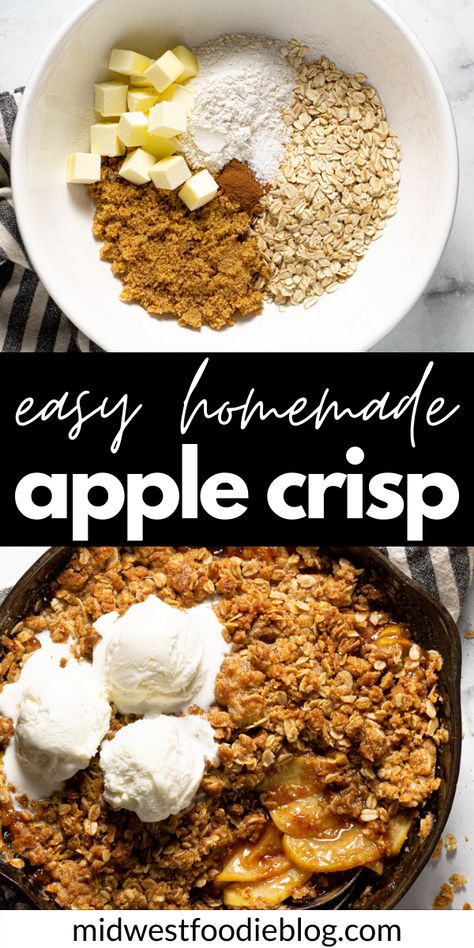 Apple Crisp Pizza, Cinnamon Crisp, Apple Crisp Without Oats, Homemade Apple Crisp, Apple Crisp Topping, Best Apple Crisp, Easy Apple Crisp Recipe, Dry Rubs, Apple Crisp Recipe