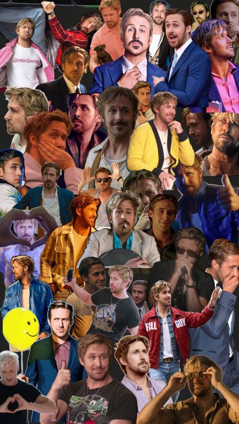 ryan gosling collage wallpaper Ryan Gosling Collage, Ryan Gosling Wallpaper, Ryan Gossling, Fall Guy, Райан Гослинг, The Fall Guy, Collage Wallpaper, Instagram Editing, Ryan Gosling