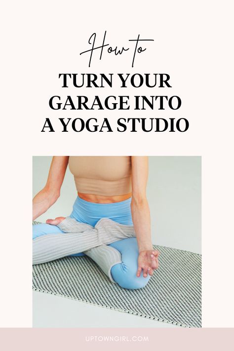 Are you looking to amp up your yoga game at home? Learn how to transform your garage into a calm and inviting yoga studio that you can enjoy. Basement Yoga Studio, Yoga Home Studio, Home Pilates Studio, Yoga Corner, Garage Transformation, Yoga Attire, Studio Pilates, Garage Studio, Yoga Aesthetic