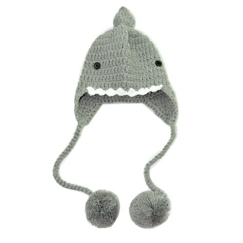 grey shark crochet bobble beanie hat Crochet Shark, Knit Caps, Shark Hat, Beanie Outfit, Knitted Hats Kids, Baby Ball, Animal Hats, Bobble Hats, Girls Cartoon