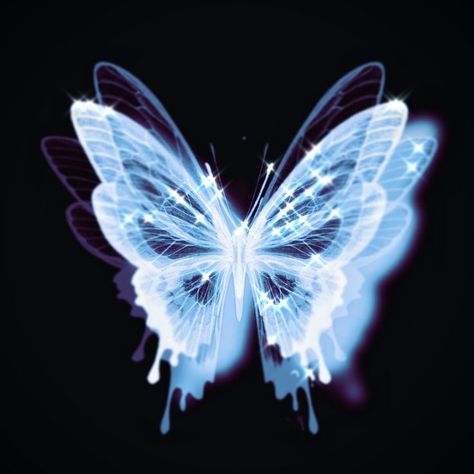 blue butterfly Cybercore Butterfly, Butterfly Effect Aesthetic, Blue Magic Aesthetic, Blue Butterfly Aesthetic, Butterfly Pfp, Butterfly Profile, Butterfly Icon, Cybercore Aesthetic, Blue Aesthetic Dark