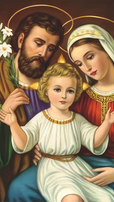 Holy Family Pictures, Mother Mary Wallpaper, Mary Jesus Mother, Mother Mary Pictures, Christian Photos, Jesus Mother, Mother Mary Images, Jesus And Mary, Images Of Mary