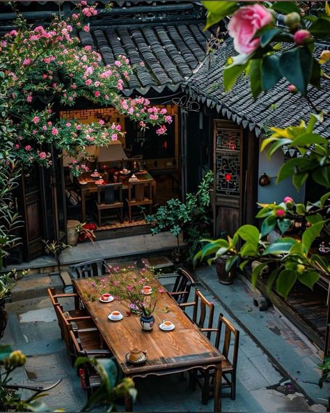 Chinese Home Design, Patio Balcony Ideas, Chinese Tea Room, Traditional Chinese House, Indochine Style, Asian House, Chinese House, Chinese Interior, Asian Architecture