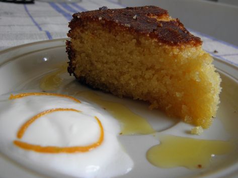 Moroccan Orange Cake Recipe, Moroccan Orange Cake, Orange Coconut Cake, Orange Almond Cake, Orange And Almond Cake, Almond Flour Cakes, Semolina Cake, Greek Sweets, Orange Cake Recipe