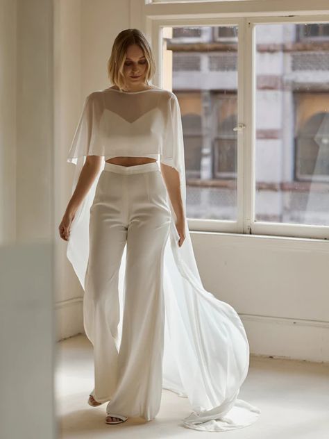 Bridal Pants, Wedding Pants, Modest Summer, Shrugs And Boleros, Amazing Wedding Dress, Wedding Cape, Bridal Separates, Dresses Modest, Vancouver Wedding