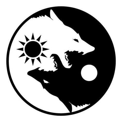 Fenrir Tattoo, Yin Yang Art, Yin Yang Tattoos, Art Hippie, Wolf Tattoos, Wolf Tattoo, Viking Tattoos, Wolf Art, 판타지 아트