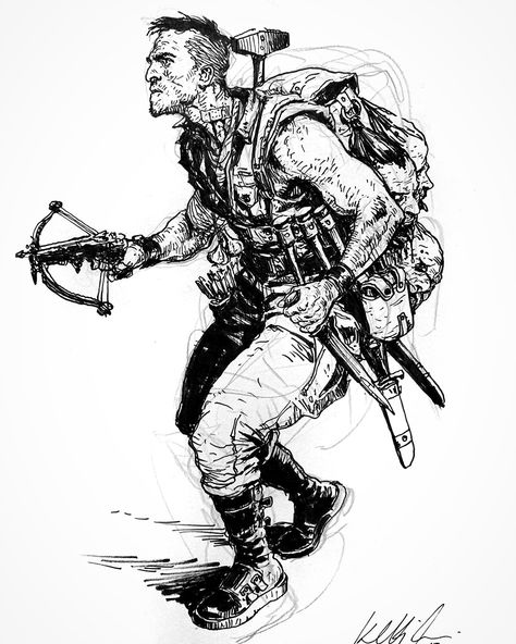 Karl Kopinski develops a character from imagination. Watch the full sketch from start to finish - https://youtu.be/XF_shGImfbc  #illustration #inkart Edwin Austin Abbey, Karl Kopinski, Hunter Character, Frank Frazetta, Figurative Artwork, Vampire Hunter, Figure Sketching, Studio Recording, Arte Sketchbook