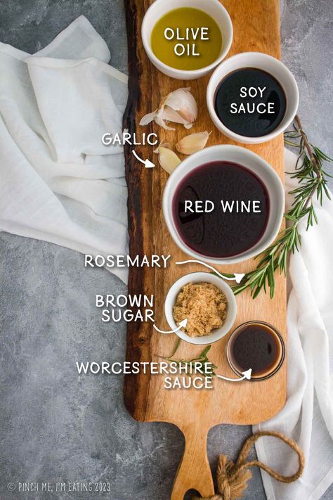 Steak And Wine Pairing, Good Steak Marinade Easy, Red Wine Bbq Sauce, Wine Marinade For Steak, Red Wine Vinegar Steak Marinade, Red Wine Chicken Marinade, Red Wine Marinade For Steak, Marinating Steak Recipes, Red Wine Steak Marinade