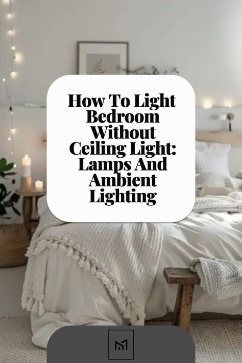 Brighten your bedroom creatively without relying on ceiling lights. Strategically place floor lamps for a soft, ambient glow, and add table lamps on nightstands for task lighting. Consider string lights for a whimsical touch or wall-mounted sconces to save space. Layering these light sources can create a warm and inviting atmosphere, perfect for relaxing or reading. Bedroom Without Ceiling Light, Bedroom Indirect Lighting, Soft Bedroom Lighting, Shed Floor Covering Ideas, Cozy Bedroom Lighting Ideas, Lamps On Nightstands, Alternative Lighting, Bedroom Lighting Ideas, Soft Bedroom