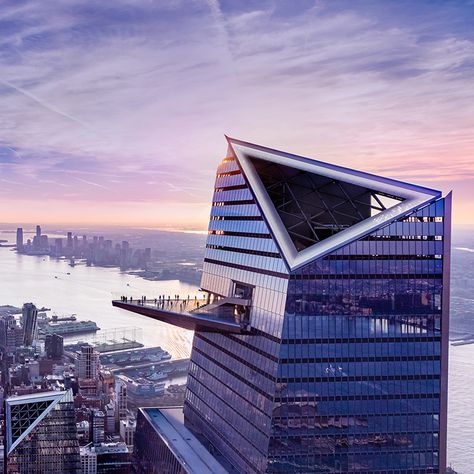 Edge in Hudson Yards is Designed for Sky-High Views Indoors and Out The Edge Hudson Yards, New York Sightseeing, New York Hudson Yards, Hudson Yards Nyc Photography, Nyc Attractions, New York Hudson River, New York Attractions, Hudson Valley Ny, New York City Vacation