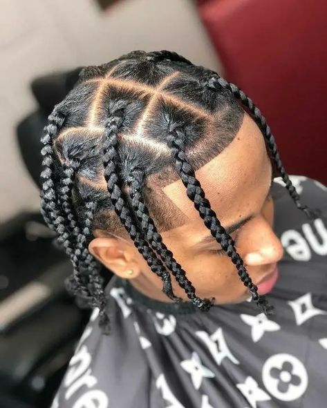 Embrace Bold Braids: Top Men's Plaited Hairstyles Trending in 2024 | Standout Fashion Back To School Hairstyles Men, Trending Braided Hairstyles, Cornrows Men, Mens Twists Hairstyles, Braided Hairstyles For Men, Braid Styles For Men, Plait Braid, Cornrow Hairstyles For Men, Braids For Boys