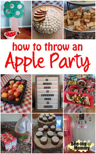 How to throw an Apple themed double birthday party Maple Themed Party, Apple Orchard Party Ideas, Apple Orchard First Birthday, Apple Tasting Party, Apple Themed Snacks, Fall Apple Centerpieces, Apple Theme Party Decorations, Apple Birthday Theme, September Themed Parties