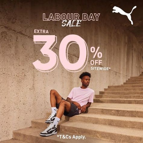 Shop the PUMA Labour Day Sale 2024 – Extra 30% Off Sitewide! Puma Ads, Offer Ads, Puma Ad, Sports Direct, Puma Shop, Ads Design, Upgrade Your Wardrobe, Sale Promotion, Fashion Deals