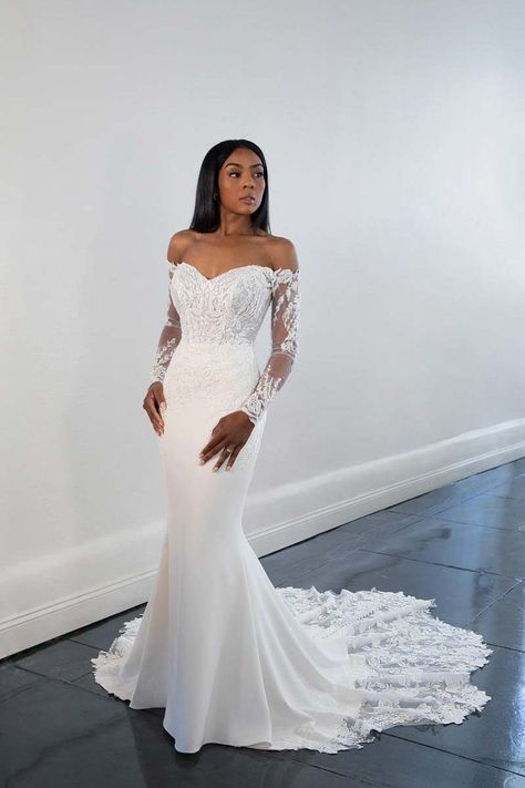 Martina Liana Wedding Dress, Sheath Wedding Dress Lace, Martina Liana, Kleinfeld Bridal, Mermaid Wedding Dresses, Lace Cutout, Sleeve Wedding Dress, Lace Mermaid, Lace Mermaid Wedding Dress