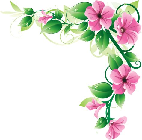 Pink Flower Border Clip Art | Clipart Panda - Free Clipart Images Corner Clipart, Flower Border Clipart, Flower Border Png, Image Flower, Art Border, Corner Border, Flowers Border, Flower Borders, Png Flowers