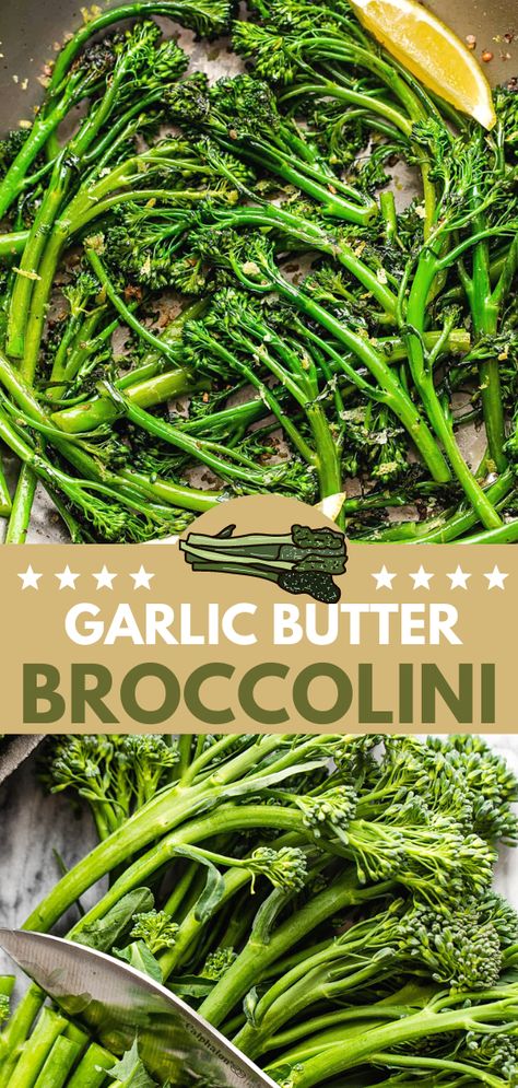 Broccolini Mushroom Recipe, Broccolini And Shrimp Recipe, Lemon Garlic Brocollini, Broccolini And Mushroom Recipe, Broccolitini Recipes, Best Way To Cook Brocollini, Best Broccolini, Good Veggie Recipes, Cooking Broccolini On Stove