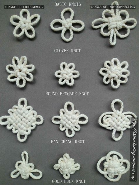 Basic Chinese knots and their variations – Chineseknotting Chinese Knot Earrings, Chinese Knots Tutorial Step By Step, Couching Embroidery, Crochet Bedsheets, Christmas Keychains, Chinese Knots, Test Pattern, Chinese Knotting, Basic Chinese