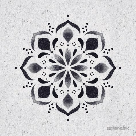 Ornamental tattoo Mandala Line Tattoo, Dainty Tats, Simple Mandala Tattoo, Dots Tattoo, Dotwork Tattoo Mandala, Dot Work Mandala, Geometric Tattoo Pattern, Graphic Design Tattoos, Half Mandala