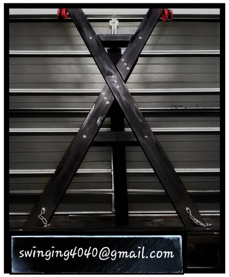 Diy St Andrews Cross, St Andrews Cross Diy, Saint Andrews Cross, Adult Furniture, Dungeon Room, St Andrews Cross, Hidden Room, Woodworking Shop Projects, Stainless Steel Bolts