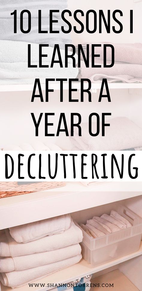 10 lessons I learned after a year of decluttering - Yes It took us over a year to declutter our home.I had never heard of the word “declutter”, until a few years ago.  I must have been living under a rock!  Today I am sharing 10 lessons I learned after a year of decluttering. #decluttering #declutter #minimalist #minimalism #simpleliving Organisation, Decluttering Inspiration, Declutter Home, Declutter Challenge, Getting Rid Of Clutter, Declutter Your Life, Clutter Free Home, Organizing Hacks, Living Under A Rock