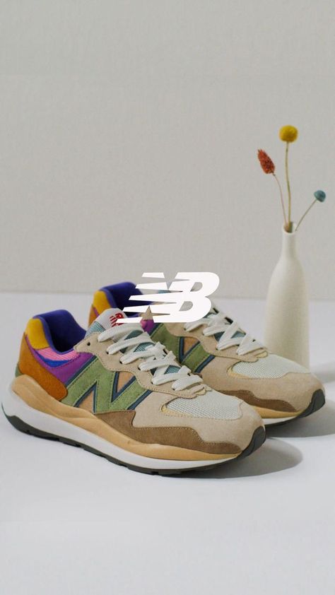 May 10, 2022 - With its bold '80s-meets-'90s design, the 57/40 sneaker is built for style seekers who aren’t willing to compromise on comfort. Season Of Change, Quirky Shoes, Cinderella Slipper, Colorful Sneakers, Shoes Cute, Girlie Style, New Balance 574, Walking Sneakers, Swag Shoes