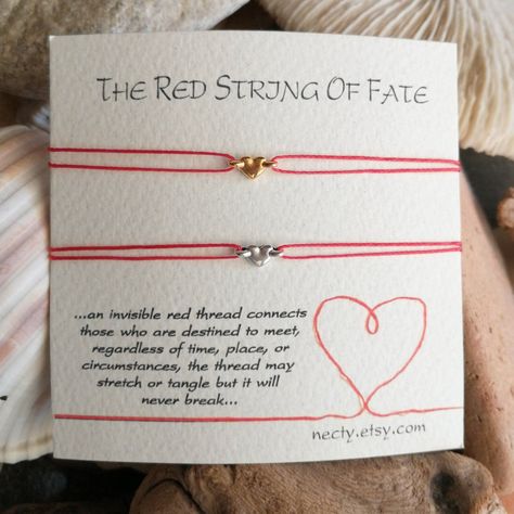 Tiny heart red string of fate bracelets, couple bracelets, friendship bracelets, valentine's day gift💞#LoveStory #RomanticEncounters #HeartfeltConnections #DateNightIdeas #SoulmateSearch #FlirtyFridays #CandlelitDinners #StarryEyedMoments #LoveQuotes #DreamyDates #WhisperedPromises #AmourAdventures Tiny Valentines Day Gifts, Japanese Red String Of Fate, The Red String Of Fate, Bracelets Couple, String Of Fate, Red String Of Fate, Valentine Gifts Jewelry, Bracelets Friendship, Cute Couple Gifts