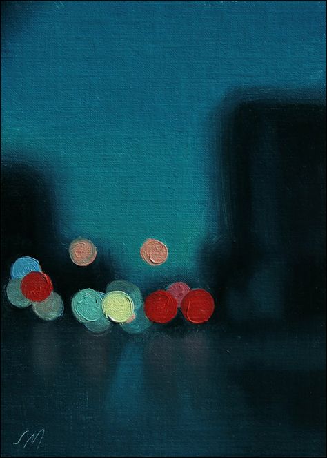 Painting Stephen Magsig, Blurry Lights, Arte Sketchbook, Art Series, Henri Matisse, Urban Landscape, Art Paint, 그림 그리기, Painting Inspiration