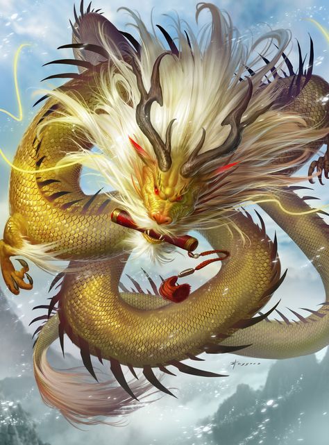 Tiamat Dragon, Long Dragon, Fantasy Wallpapers, Eastern Dragon, Full Sleeve Tattoo Design, Elves Fantasy, Dragon Artwork Fantasy, Asian Dragon, Dragon Warrior