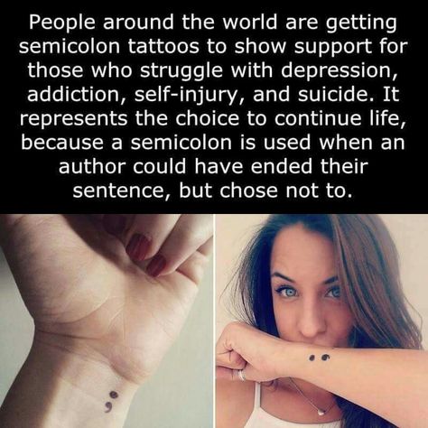 Meaningful Tattoos, Tattoo Schrift, Semicolon Tattoo, Motiverende Quotes, Tattoo Designs And Meanings, Trendy Tattoos, Faith In Humanity, Tiny Tattoos, Inspirational Tattoos