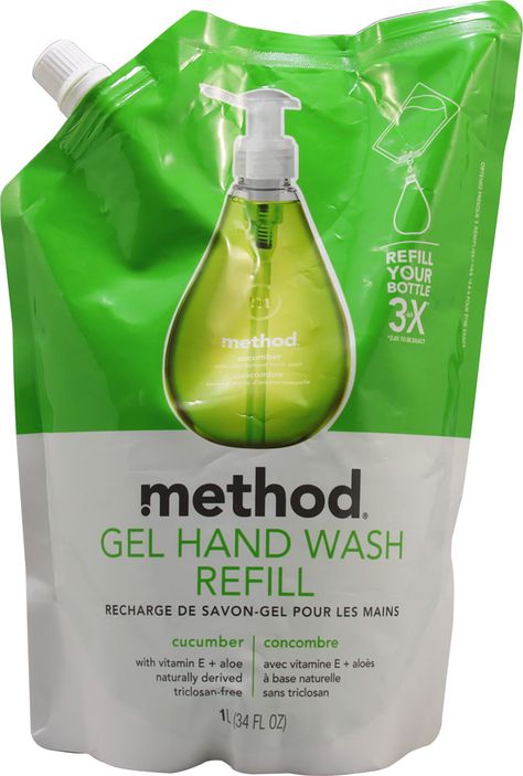 Method Gel Hand Wash Refill Cucumber Chemical Free Body Wash, Cucumber Scent, Refill Pouch, Liquid Hand Soap, Foaming Hand Soap, Face Skin Care, Favorite Scents, Skin Care Tools, Household Essentials