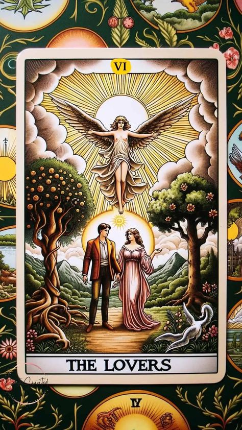 The Love Tarot Card, Lovers Card, Lovers Wallpaper, The Lovers Wallpaper, Love Tarot Card Wallpaper, The Lovers Tarot Card Wallpaper, Tarot The Lovers, The Lovers Tarot Meaning, Astrology Wallpaper