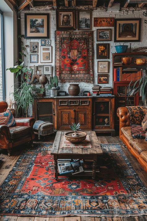 29 Boho Maximalist Living Room Ideas: Embrace Vibrant Patterns and Eclectic Charm - My Elegant Home Maximalist Cottage Core Decor, Bohemian Maximalist Decor, Eclectic Interior Design Vintage, Colorful Maximalist Decor, Maximalist Living Room, Boho Eclectic Decor, Eclectic Maximalism, Luxe Living Room, City Loft