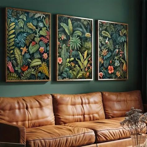 Temu | Search famous art prints Henry Rousseau, Forest Theme Room, Jungle Wall Decor, Sala Vintage, Tropical Poster, Jungle Decor, Woodland Wall Art, Jungle Wall Art, Jungle Wall