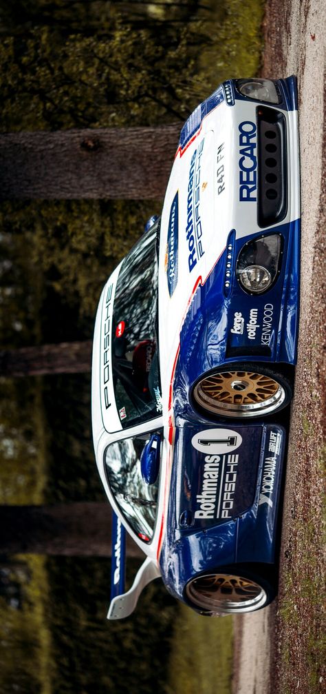 (°!°) Porsche 997 Slant Nose in Rothmans Livery, photographed by Paddy McGrath of Speedhunters. Porsche Livery, Race Car Livery, Rothmans Porsche, Kereta Sport, Porsche Gts, Racing Livery, Car Livery, Black Porsche, Porsche 997