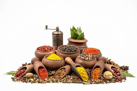 Photo oriental spices and seasonings in ... | Premium Photo #Freepik #photo #spices-powder #pepper-powder #white-pepper #seasoning Spice Image, Fashion Trousers Women, Spices Photography, Food Spices, Ingredients Photography, Spice Spoon, Premium Spices, Pepper Seasoning, Fashion Trousers