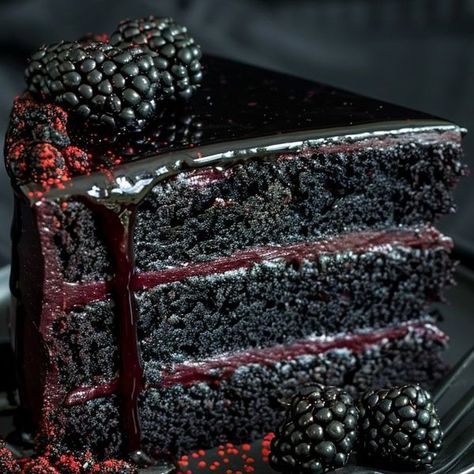 Black Velvet Cakes, Blackberry Cake, Chocolate Espresso, Dessert Dips, Velvet Cake, Unsweetened Cocoa, Chocolate Ganache, Chocolate Flavors, Let Them Eat Cake