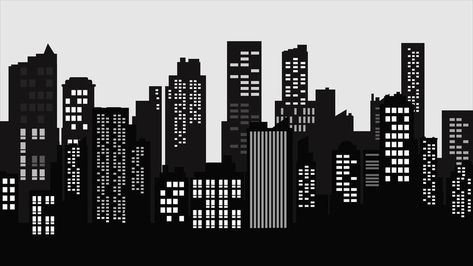 Building Graphic Design, Silhouette City, Silhouette Architecture, Building Graphic, Urban Cityscape, Art Buildings, Buildings Artwork, Building Silhouette, Skyline Artwork