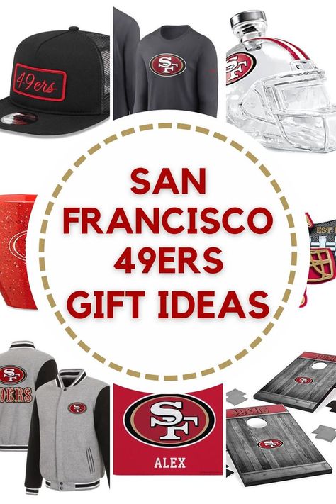 San Francisco 49ers Gifts for NFL Fans | NFL Gifts | Football Gifts | 49ers Fan Gift #49ers #NFLgifts #footballgifts #sanfrancisco 49ers Gift Ideas, 49ers Gifts, 49ers Fans, Nfl Gifts, Nfl Fans, Football Gifts, Sports Gifts, San Francisco 49ers, San Francisco