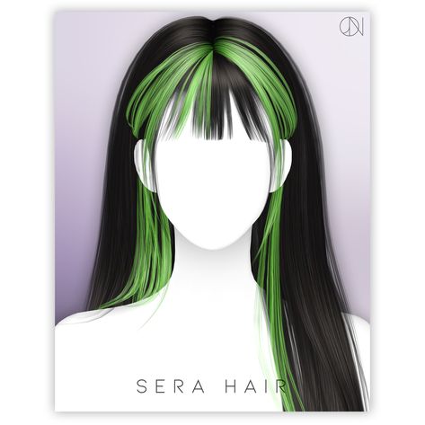 [JINO] HAIR N18 SERA | JINO on Patreon Sims Cc Hair Long, Egirl Hair, The Sims 4 Pack, E Girl Hair, Two Color Hair, The Sims 4 Cabelos, Mod Hair, Split Dyed Hair, Sims Packs