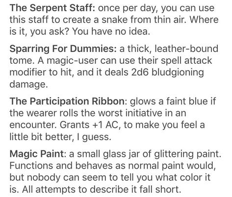 Odd Items, Dnd Stories, Dungeons And Dragons Memes, Dungeon Master's Guide, Dragon Memes, Dnd Funny, D D Items, Dnd 5e Homebrew, Magic Items